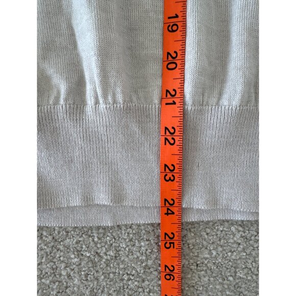 Izod Mens Light Gray V-Neck Sweater S Cozy Cotton-Blend Knit - Picture 5 of 7